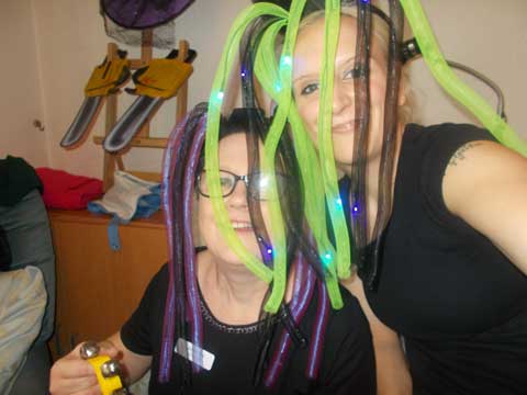 group enjoying refreshments and each others company