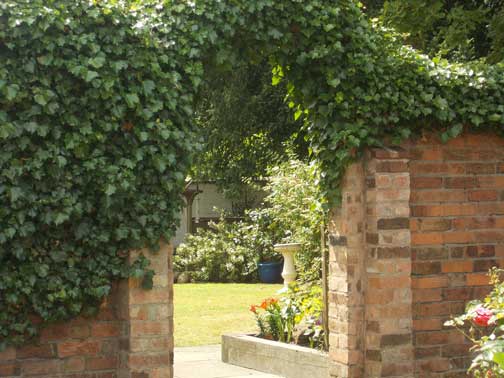 close-up of gardens gateway